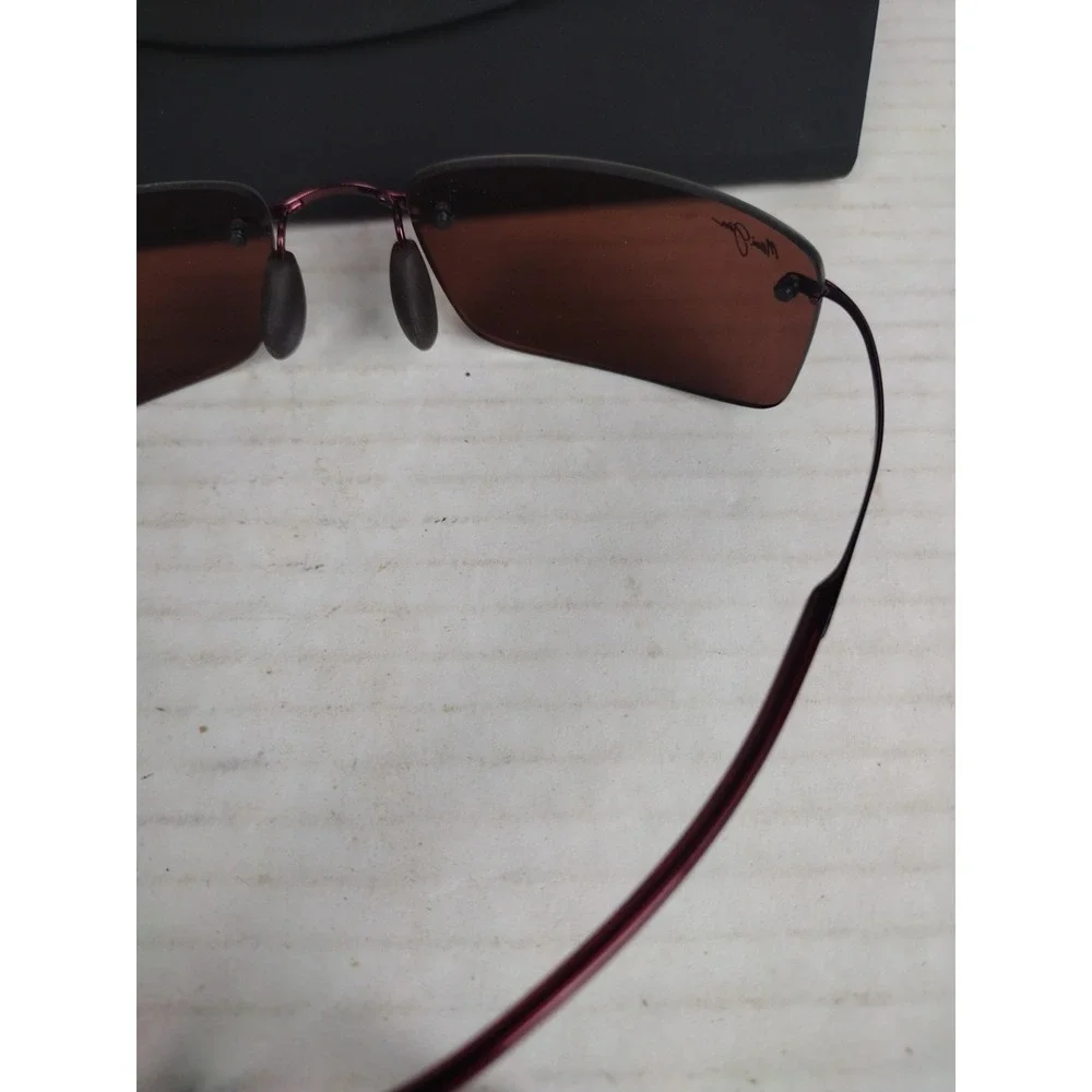 Maui Jim MJ 515-07 54-18 135 Little Beach Burgundy Maui Rose Polarized Rimless